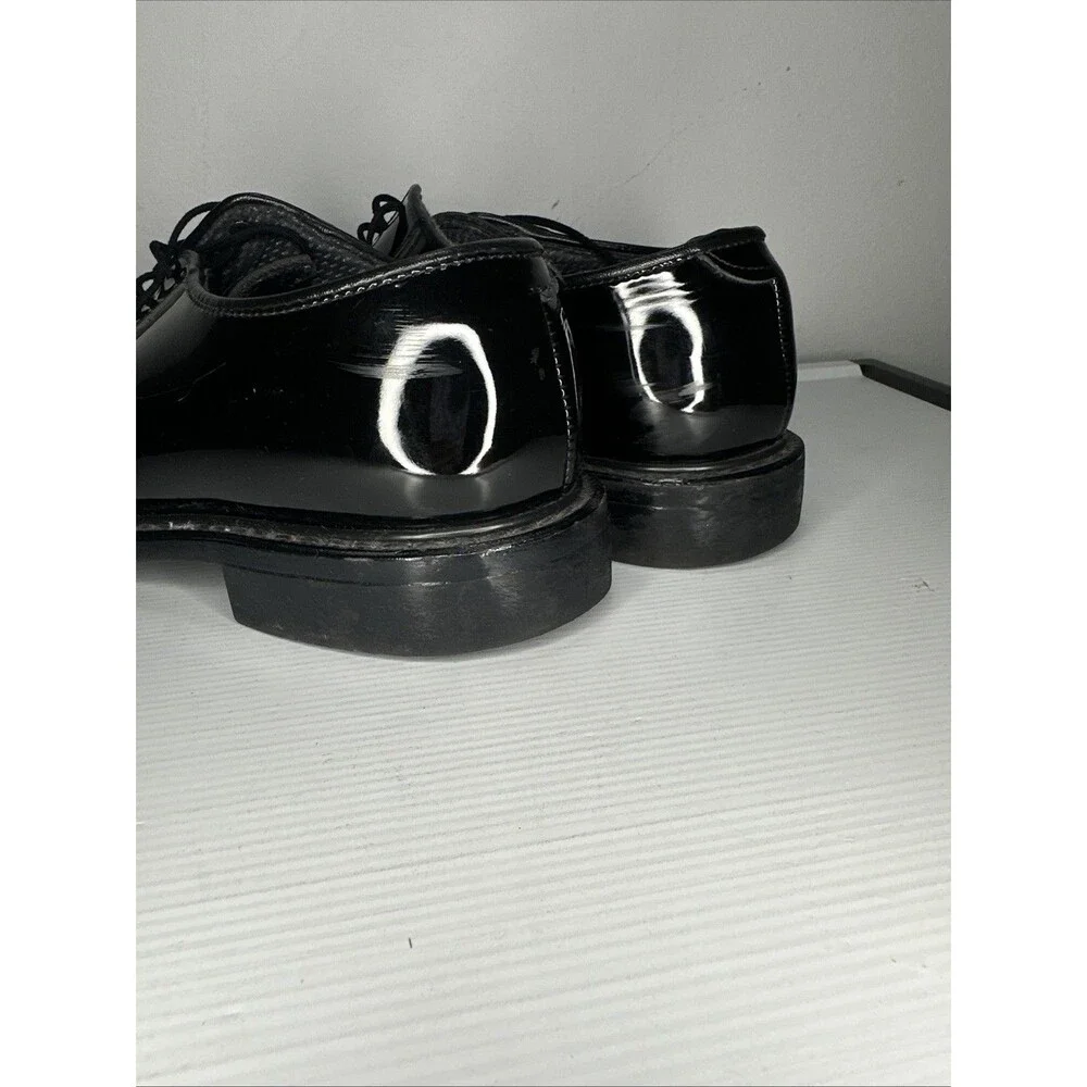 Bates High Gloss Black Oxford Mens Size 9D Military Police Dress Shoes 00941C